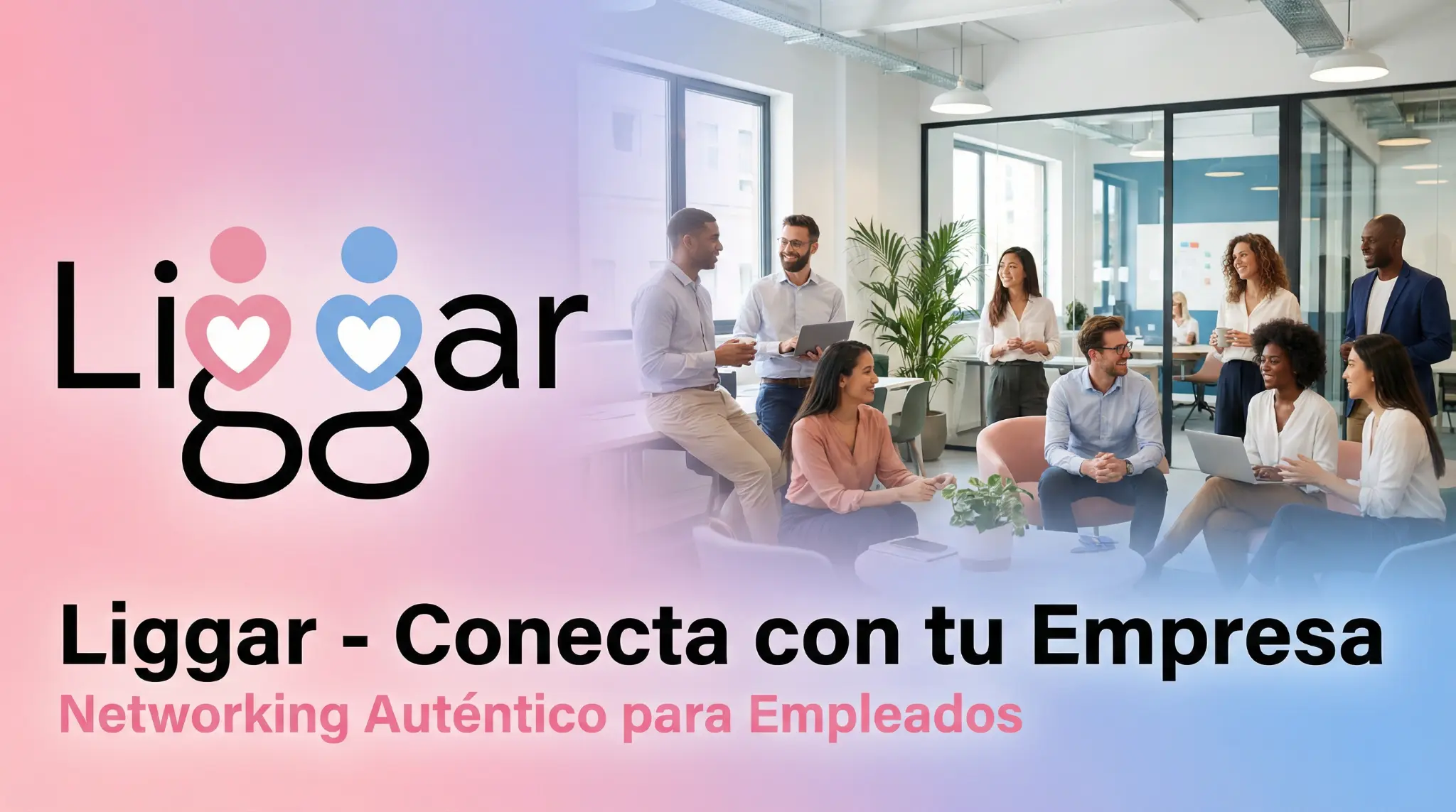 Profesionales en oficina conectando